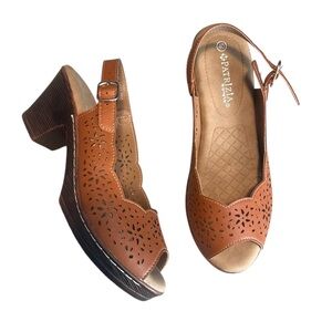 Patrizia by Spring Step Sling Back Sandals Bellagia Tan Size EU 40  US Size 9